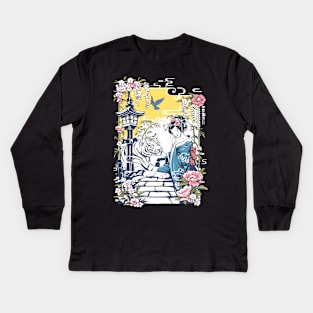 Geisha tiger shogun’s Geisha 87007 Kids Long Sleeve T-Shirt